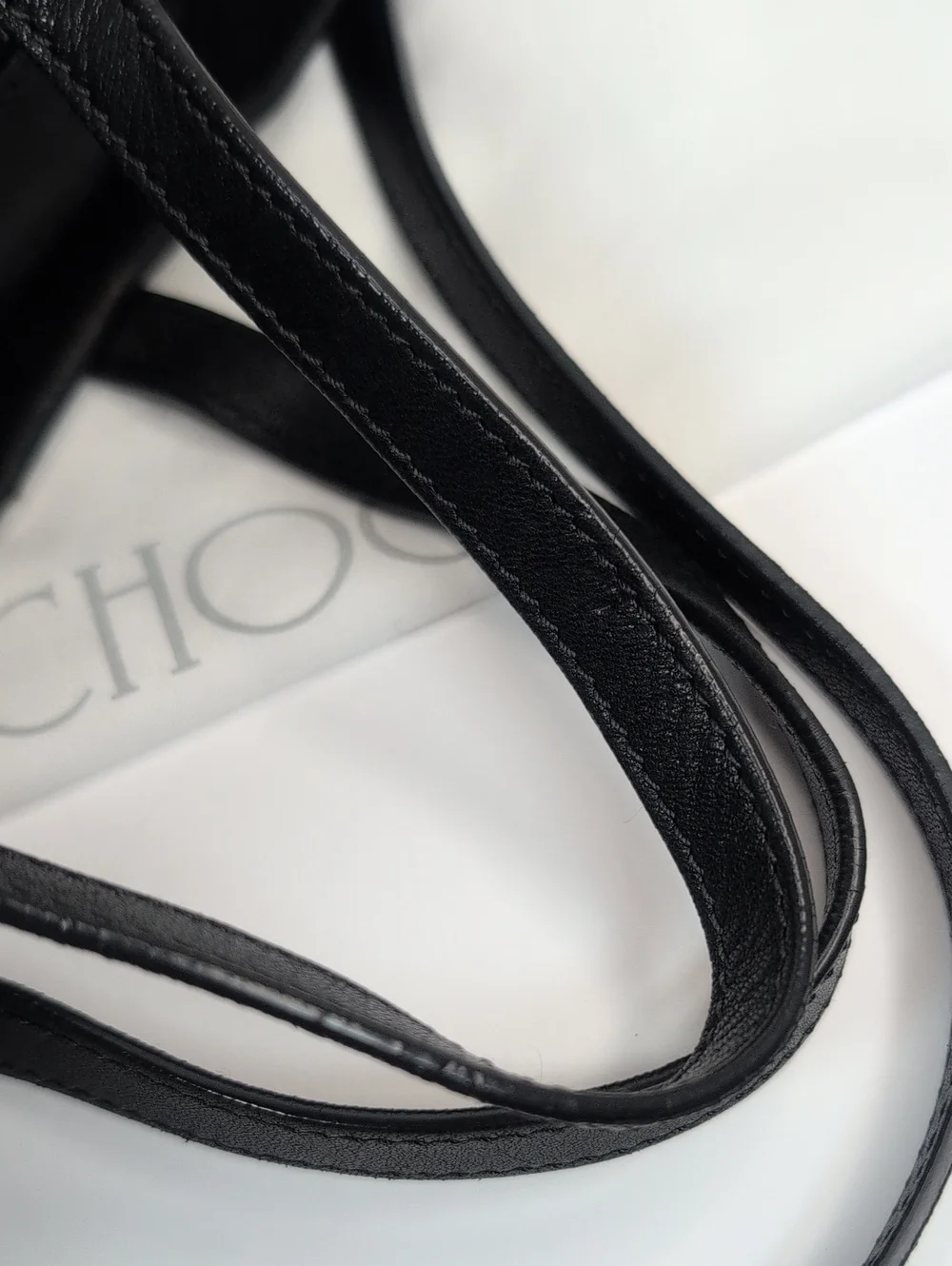 Jimmy Choo Mini Sara Star-Studded Black Leather Tote